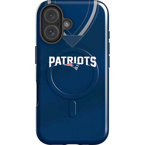 NFL New England Patriots Team Jersey iPhone 16 Plus Magsafe Impact Case